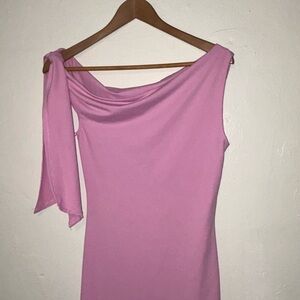 SHEIN One-Shoulder Pink Dress